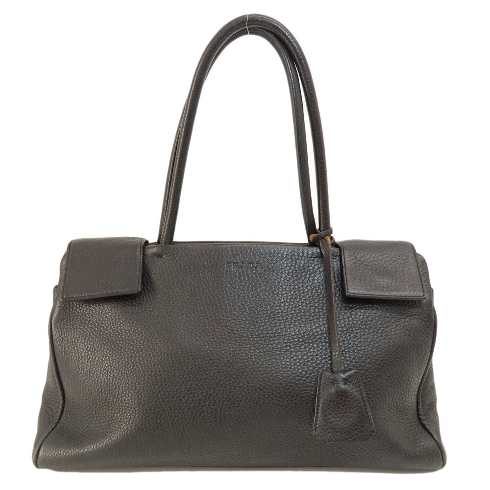 Prada Vitello Daino leather shoulder bag black pebbled calfskin - Picture 11 of 11